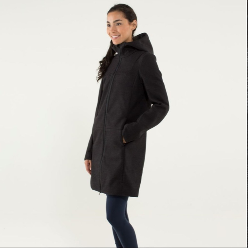 Lululemon city softshell tweed black 6